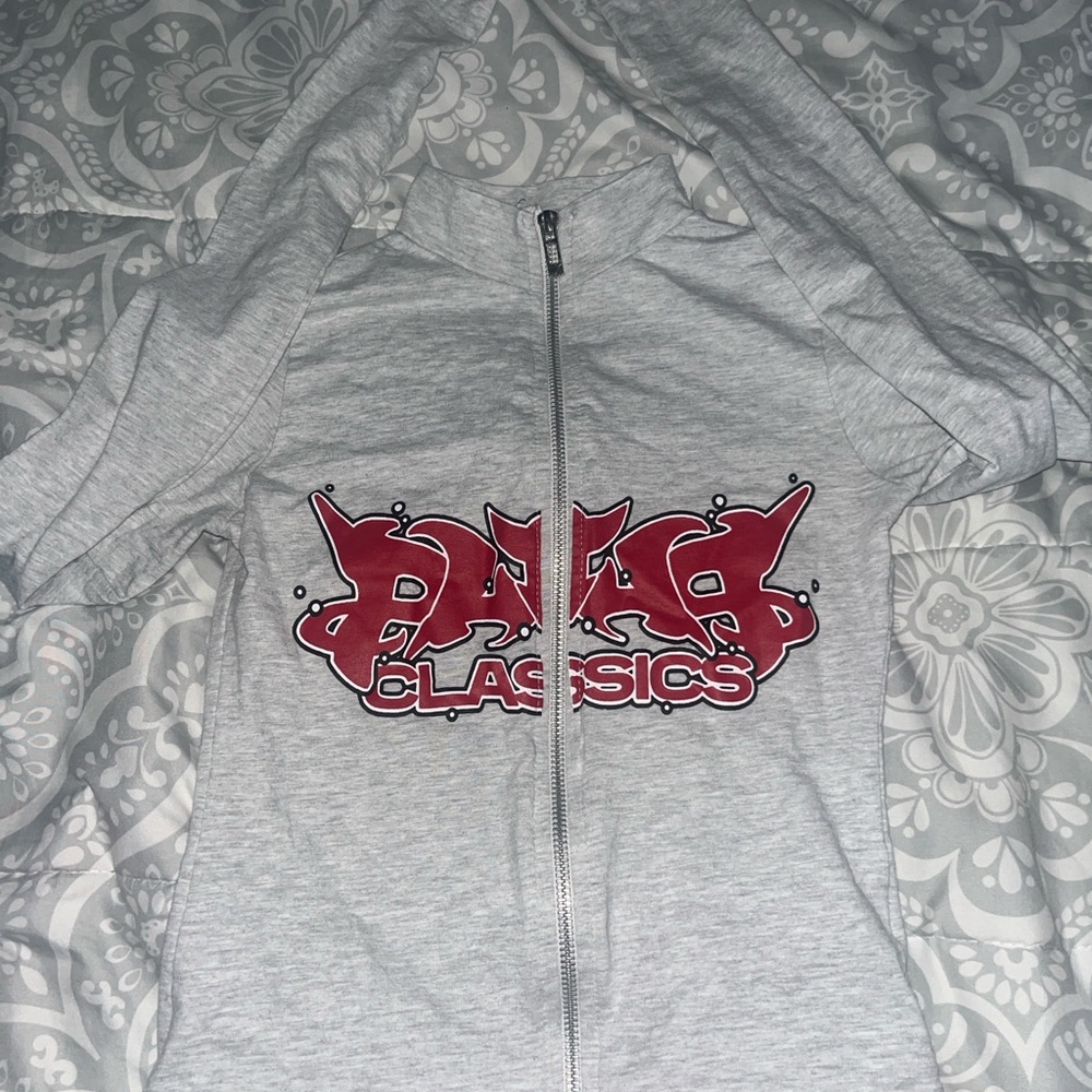 PrettyLittleThing Light Gray Zip-Up Hoodie